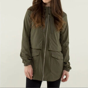 Lululemon Yogi Anorak Army Green Cargo Jacket